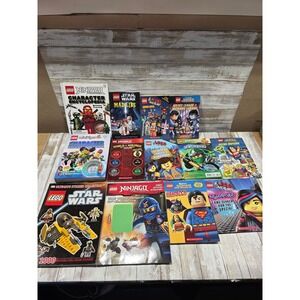 Lego Book Lot Ninjago Star Wars Lego Movie DC Super Heroes Books Missing‎ Minis